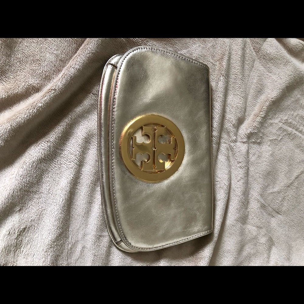 Gold Tory Burch clutch